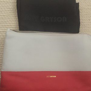 Two Toned Cloud/Papaya oversize Pouch/Tablet Case